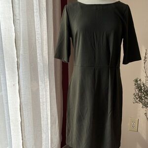 Banana Republic Olive Mid Sleeve Dress